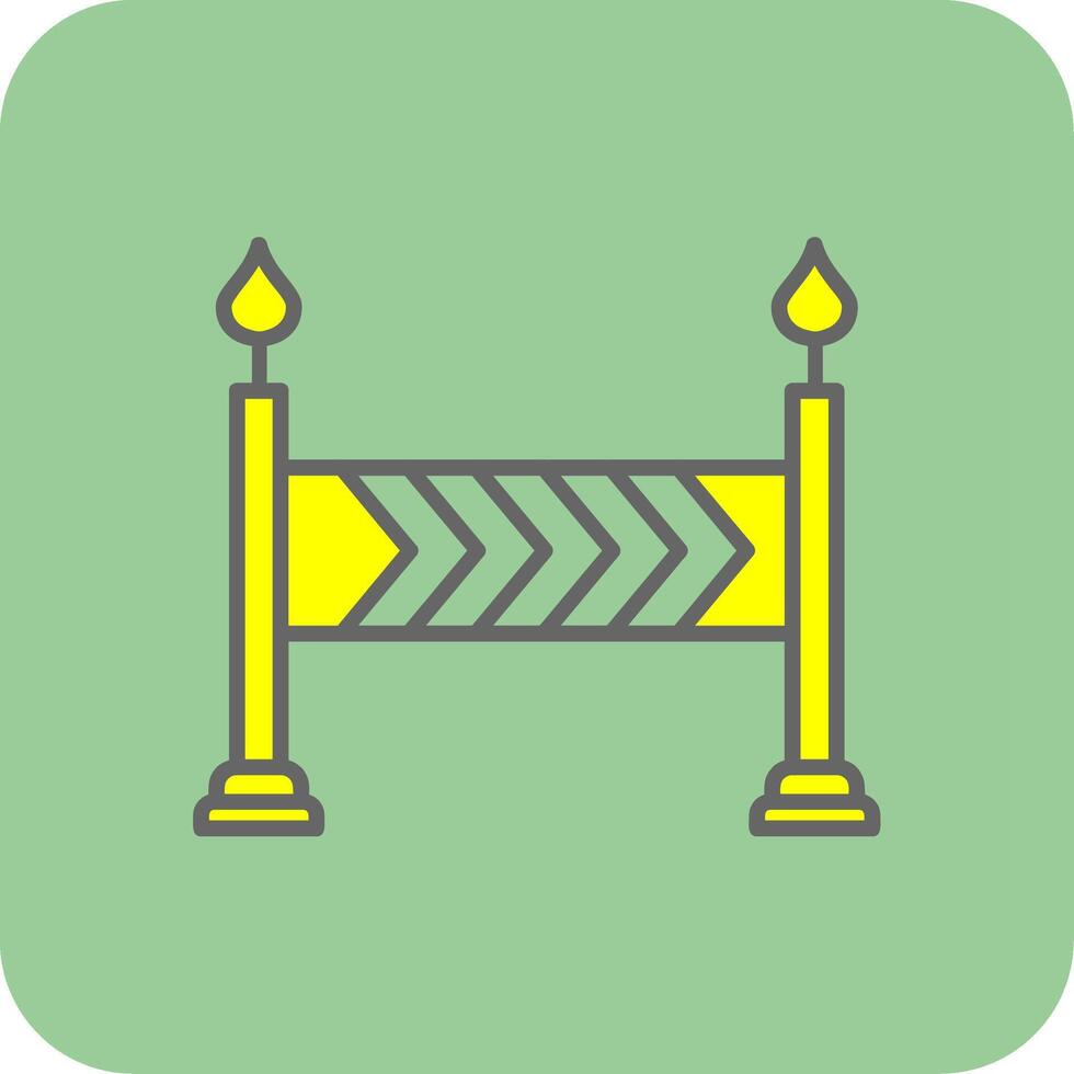 Barrier Filled Yellow Icon vector