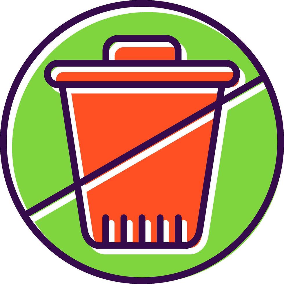 Zero Waste filled Design Icon vector