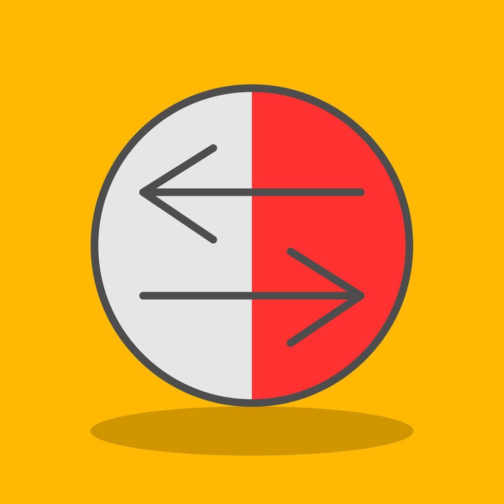 Swap Filled Shadow Icon vector
