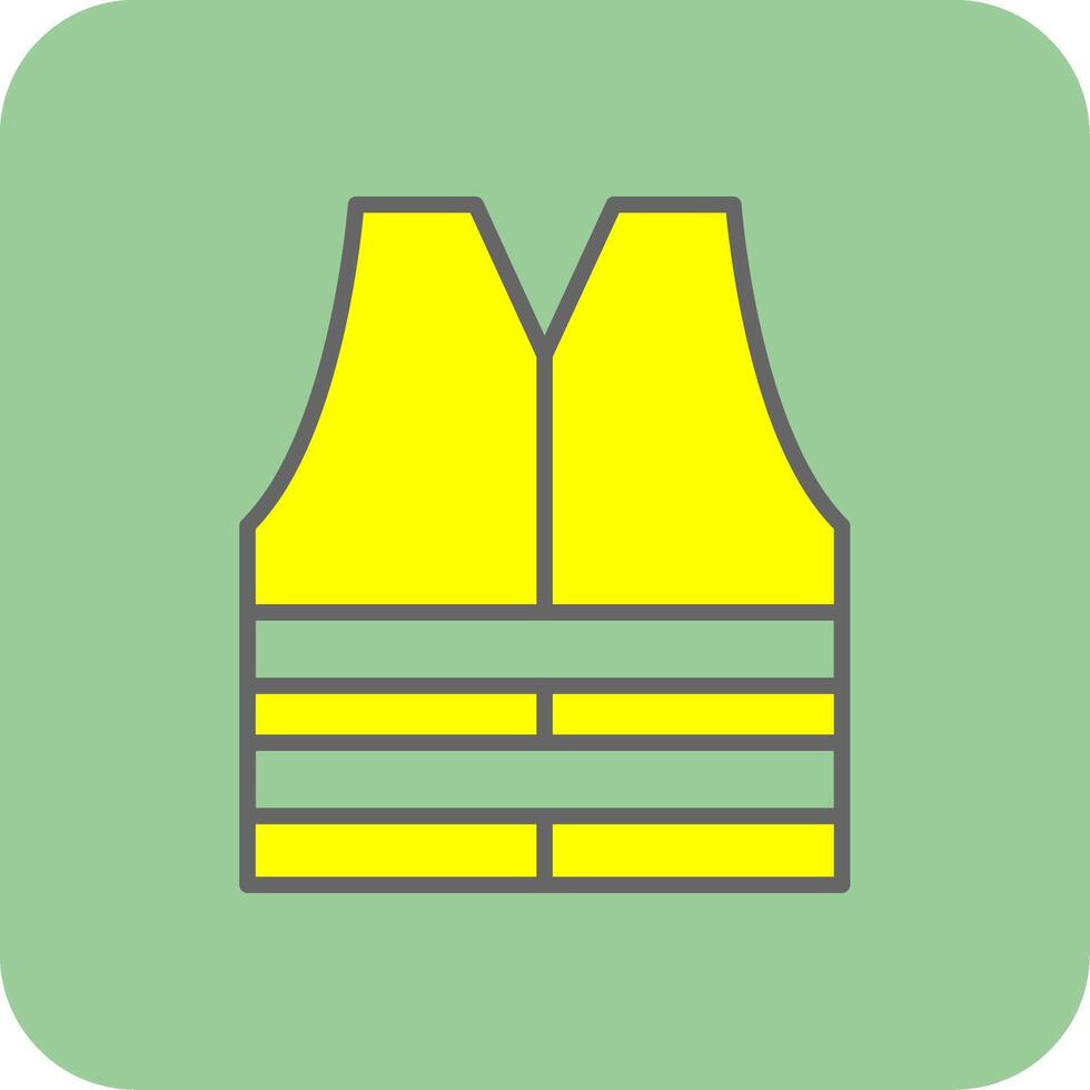 Sleeveless Filled Yellow Icon vector