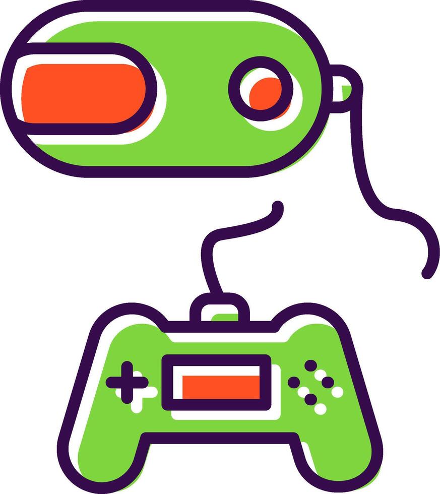 Vr Game filled Design Icon vector