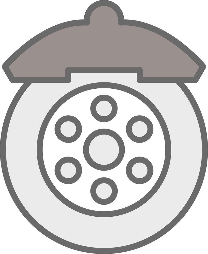Brake Pad Line Filled Light Icon vector