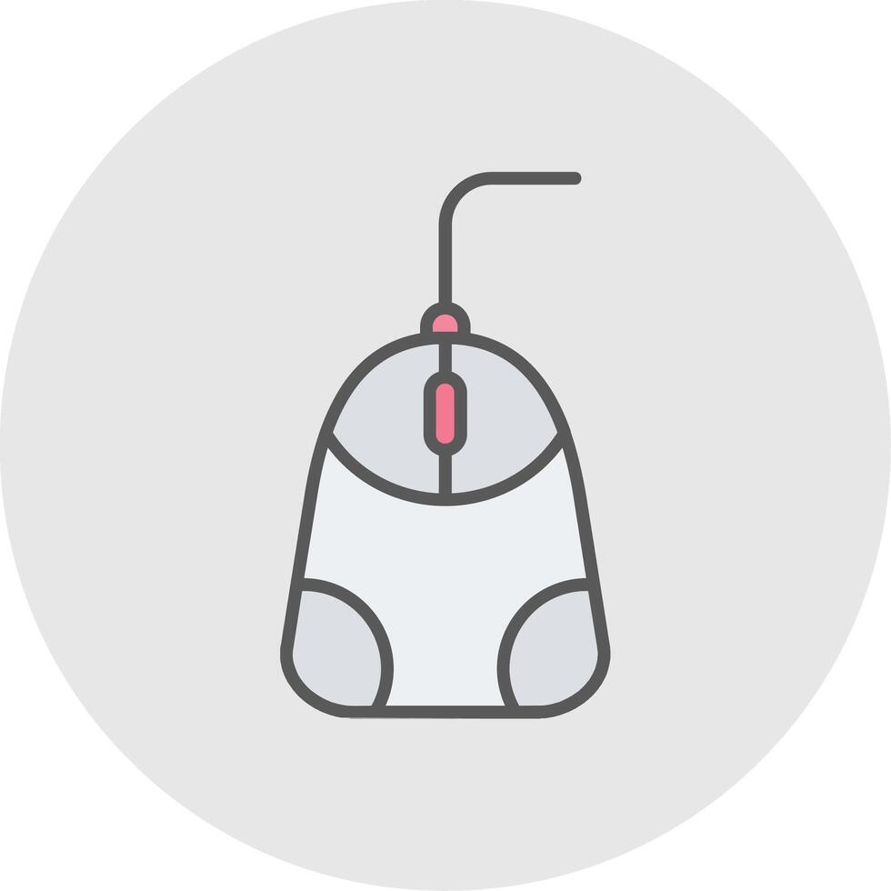 Mouse Line Filled Light Icon vector