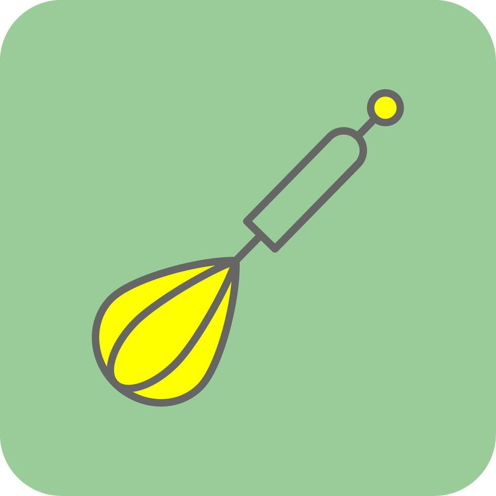 Whisk Filled Yellow Icon vector