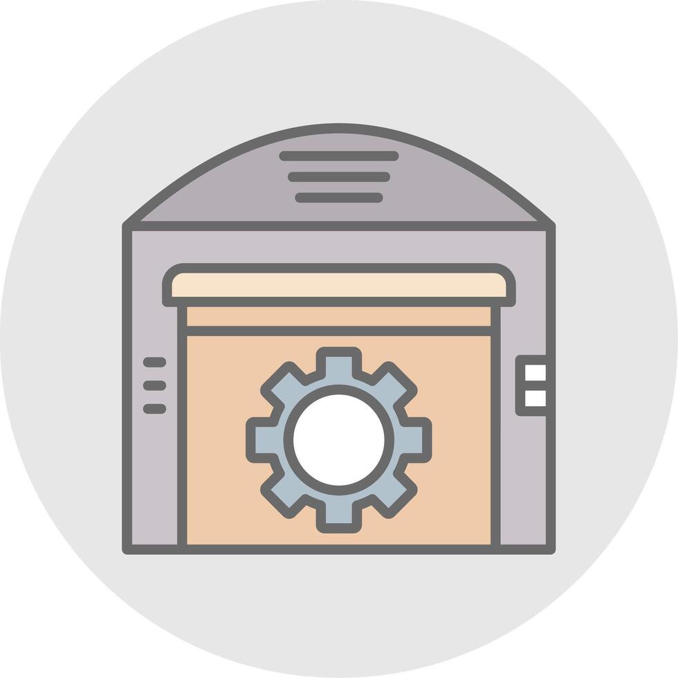 Warehouse Line Filled Light Icon vector