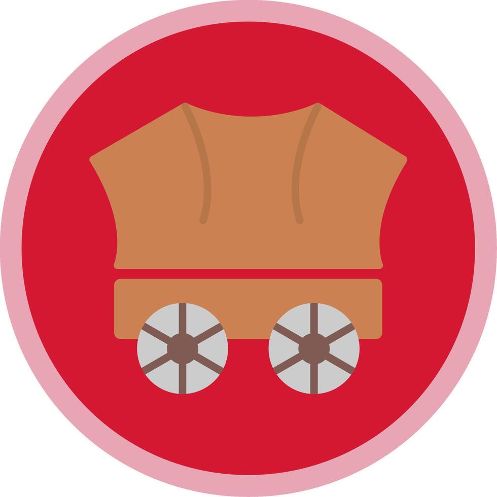 Wagon Flat Multi Circle Icon vector