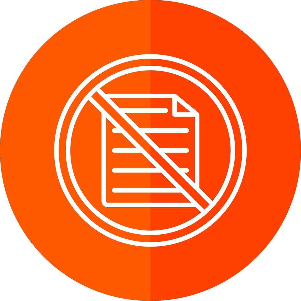 Prohibited Sign Line Yellow White Icon vector