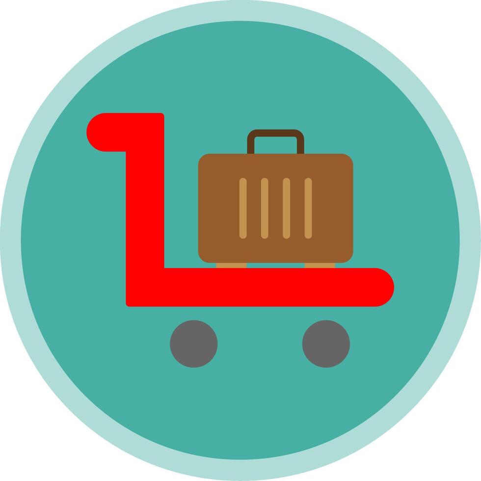 Trolley Flat Multi Circle Icon vector