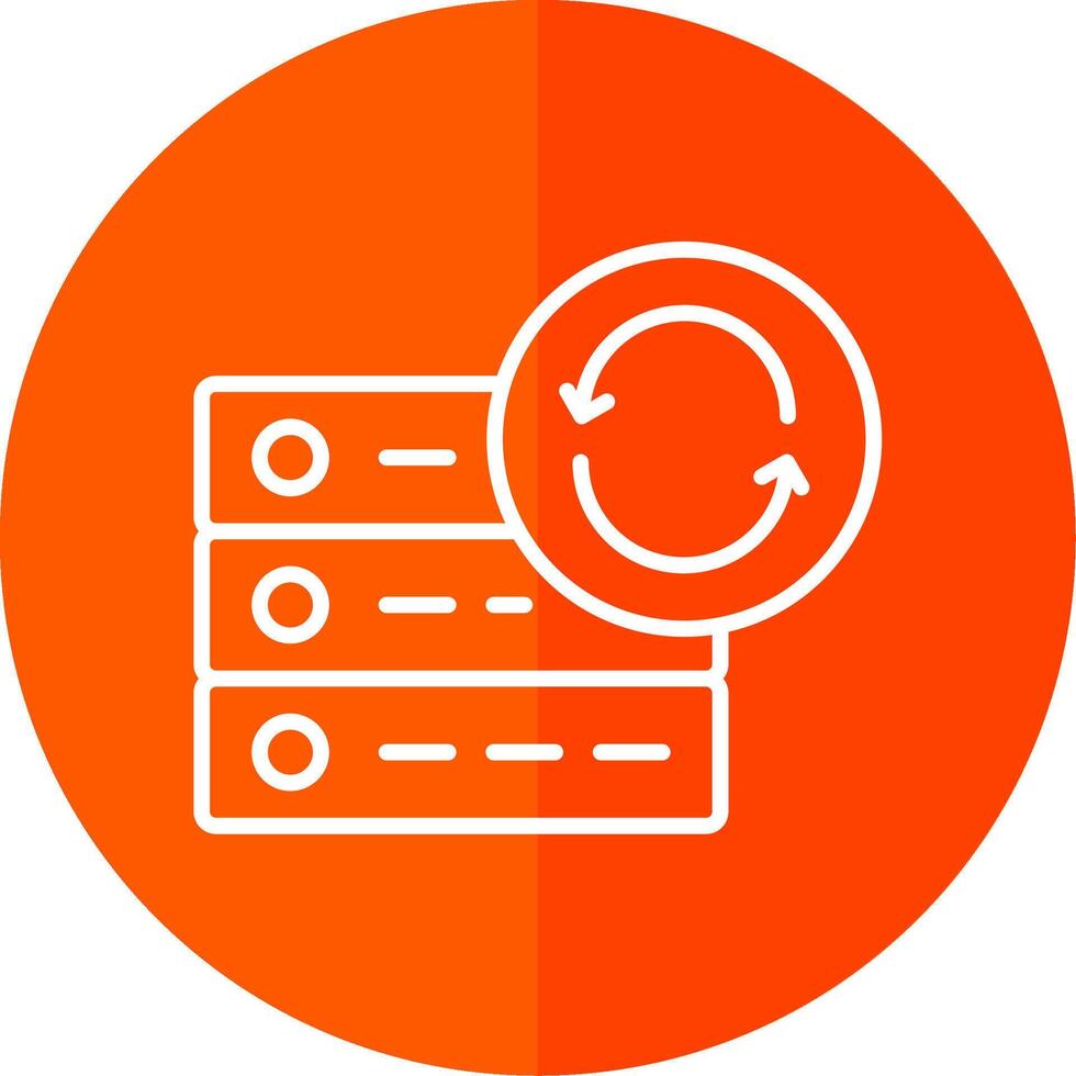 Data Synchronization Line Yellow White Icon vector