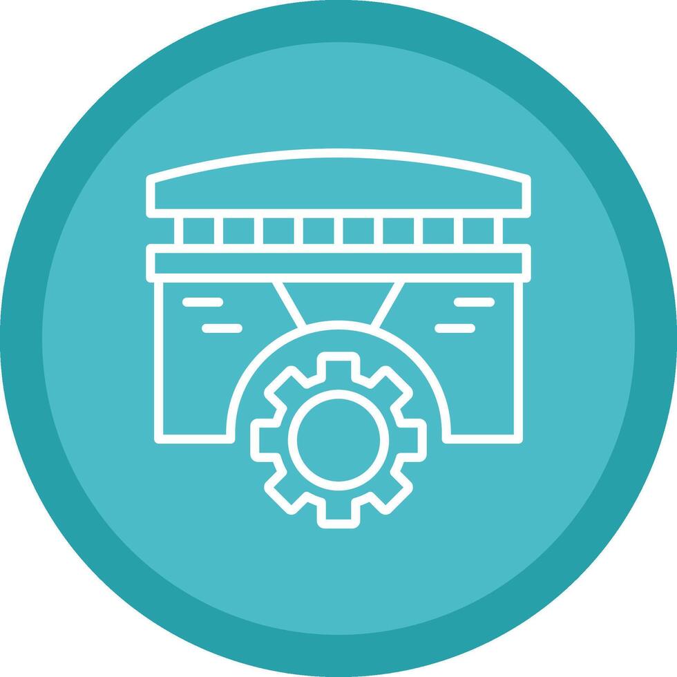 Bridge Line Multi Circle Icon vector