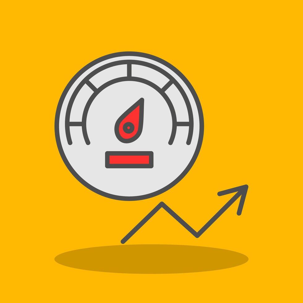 Performance Filled Shadow Icon vector