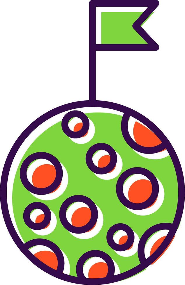 Moon filled Design Icon vector