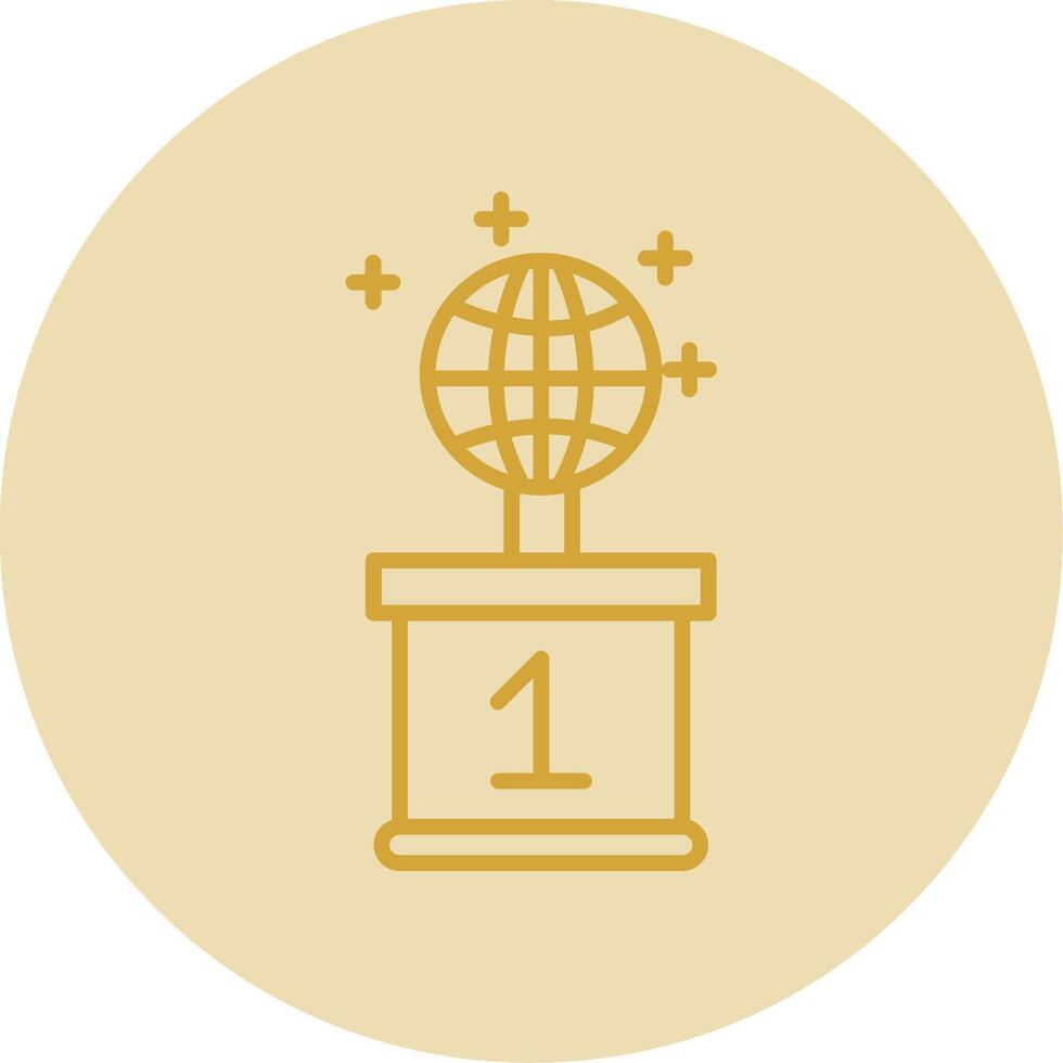 World Line Yellow Circle Icon vector