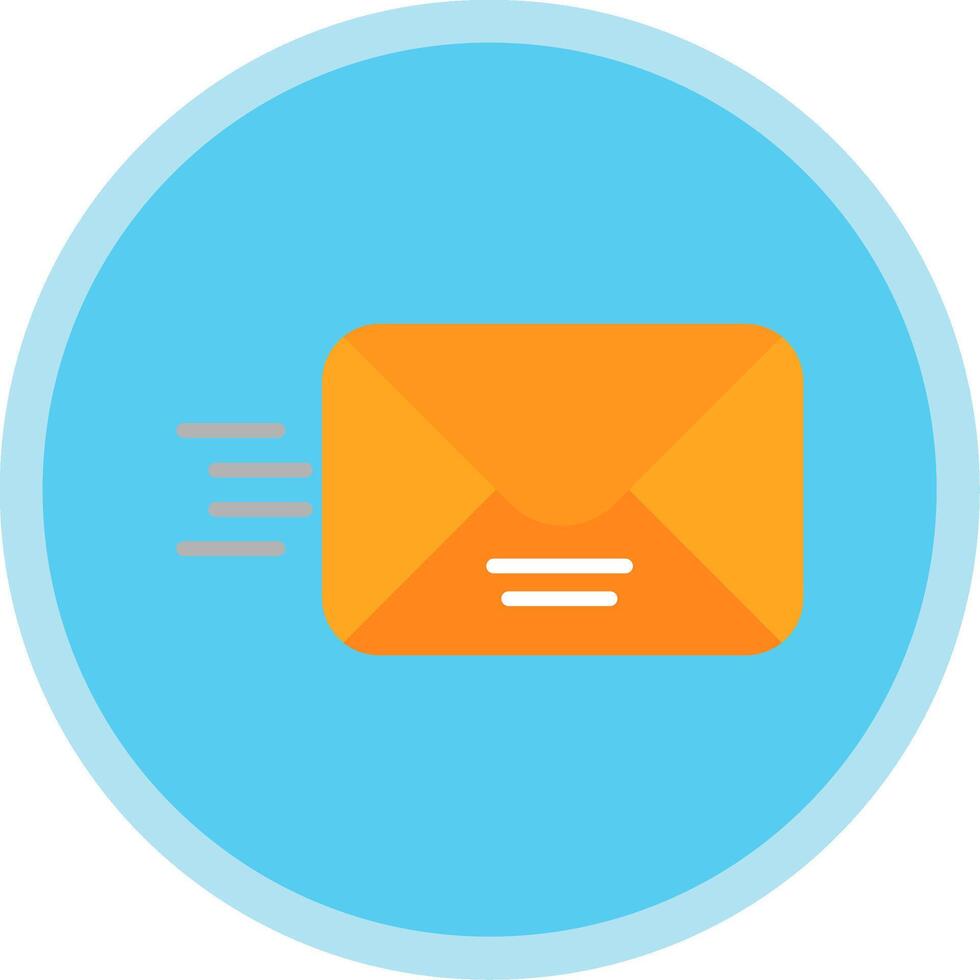 Email Flat Multi Circle Icon vector