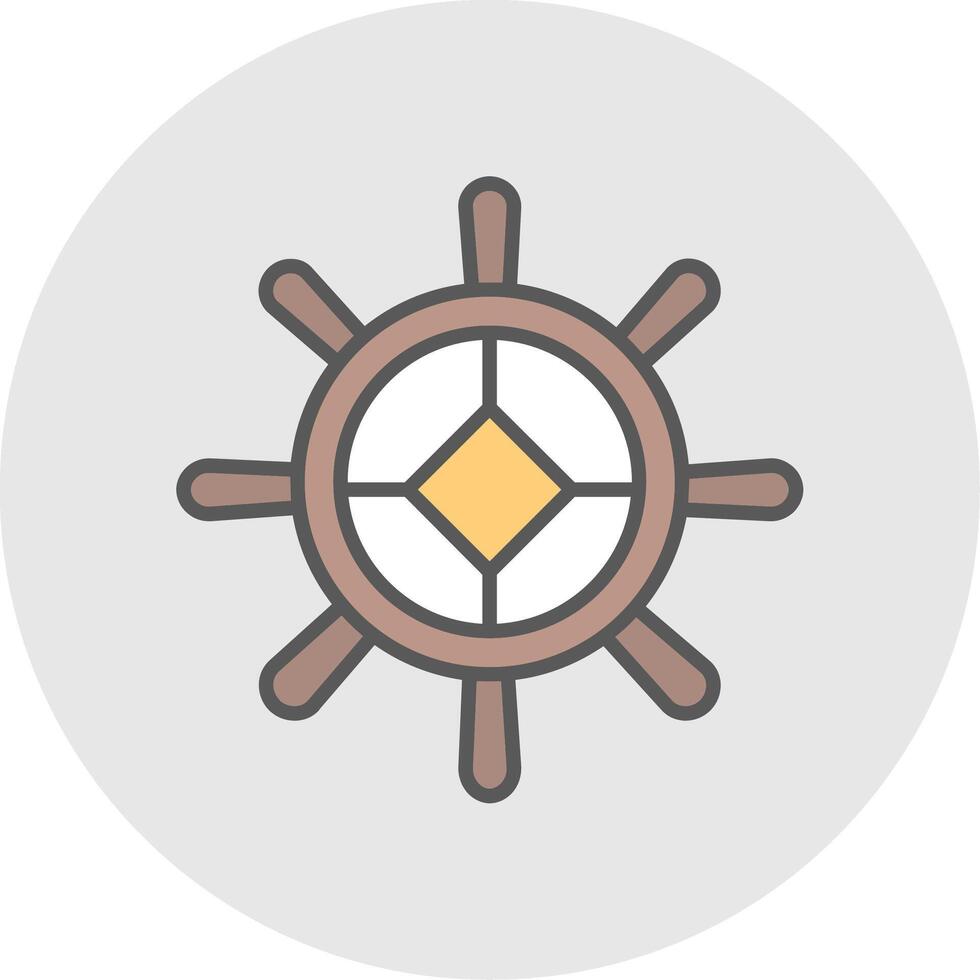 Helm Line Filled Light Icon vector