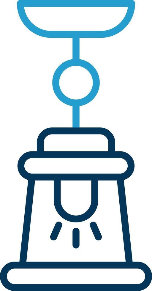 Lamp Line Blue Two Color Icon vector