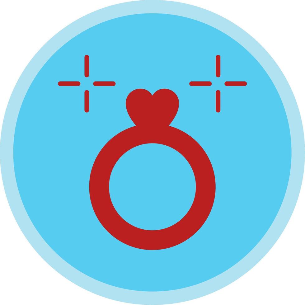 Wedding Ring Flat Multi Circle Icon vector