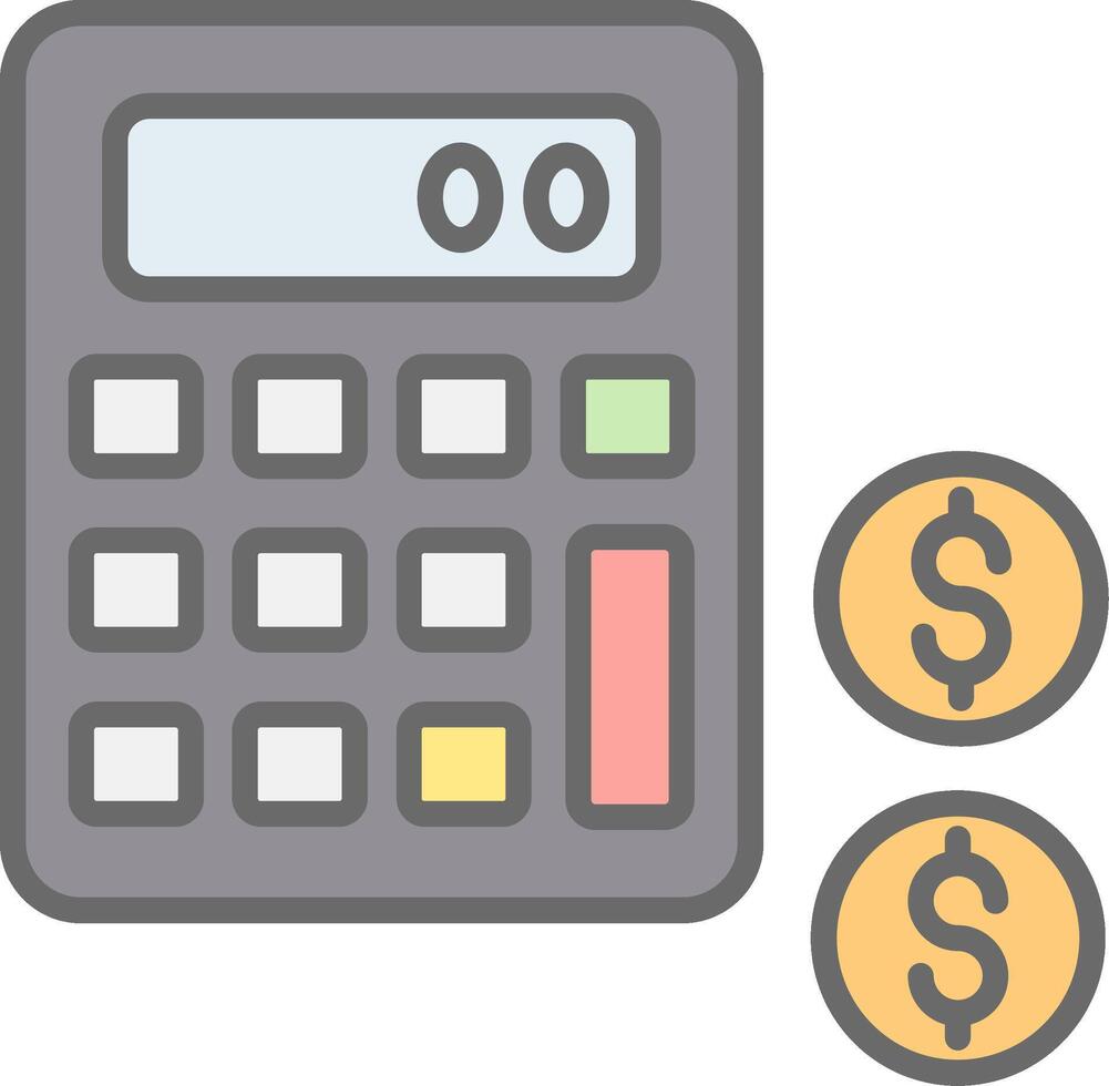 Accounting Line Filled Light Icon vector