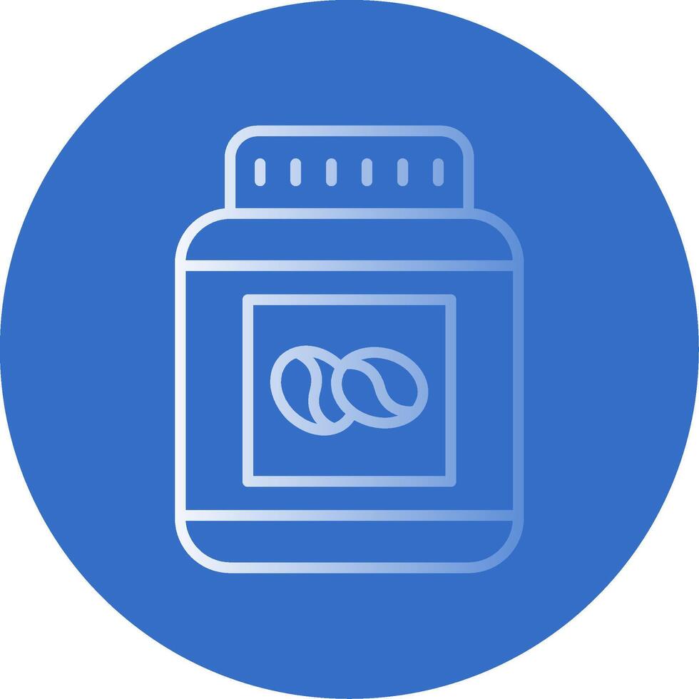Beans Jar Flat Bubble Icon vector