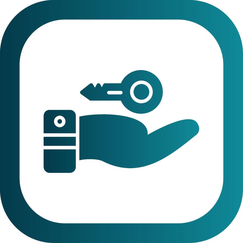Hand Over Filled Yellow Icon vector