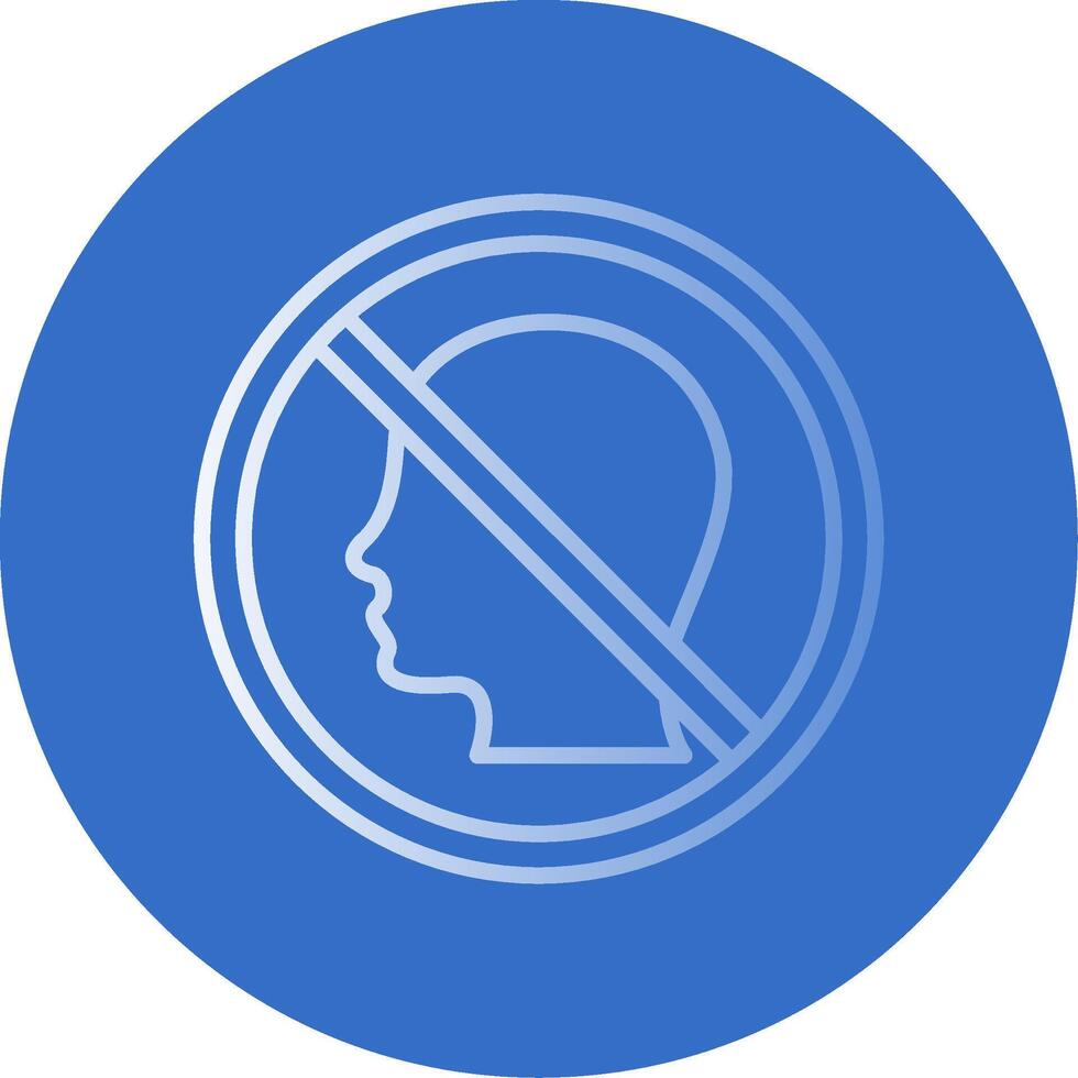 Prohibited Sign Flat Bubble Icon vector