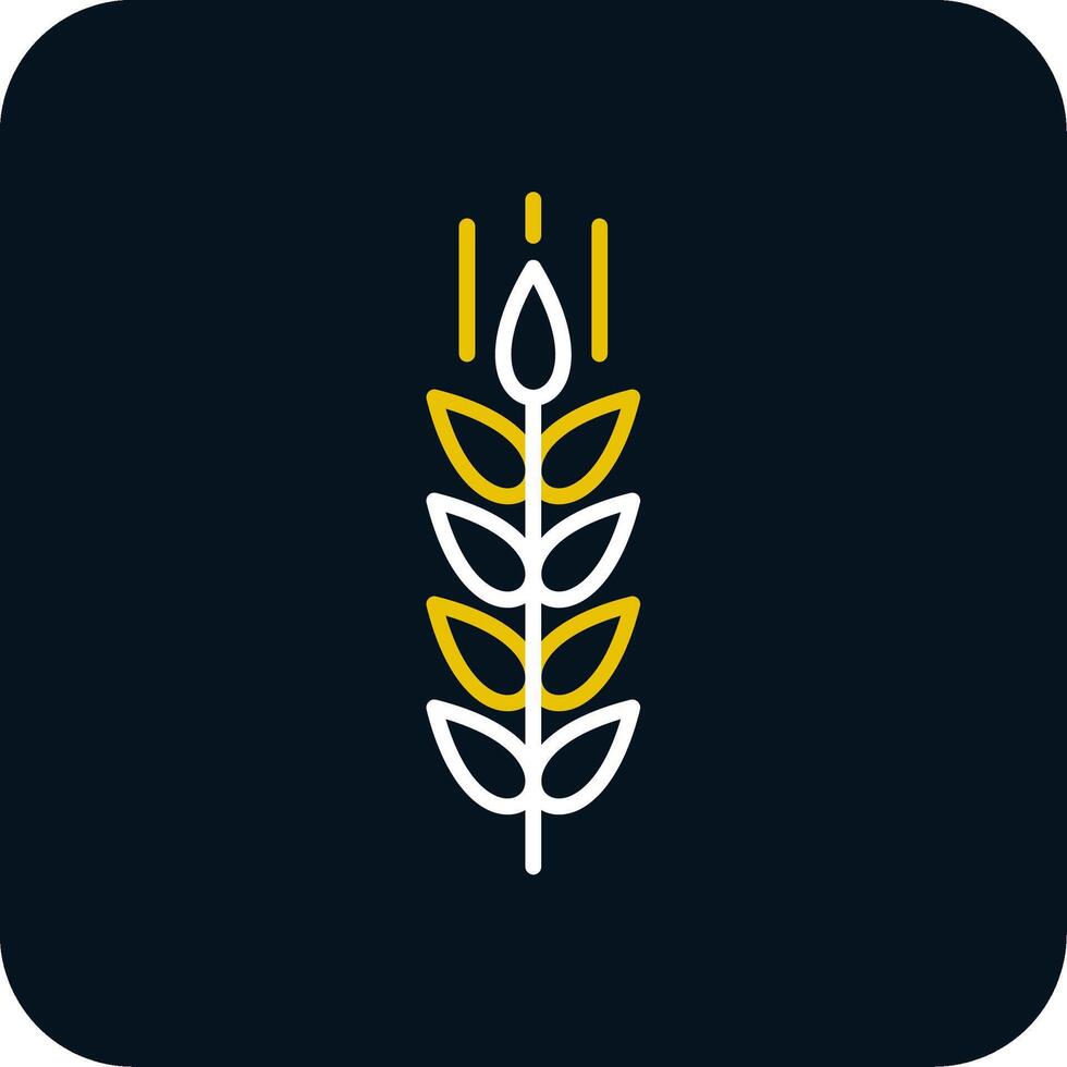 Wheat Line Red Circle Icon vector