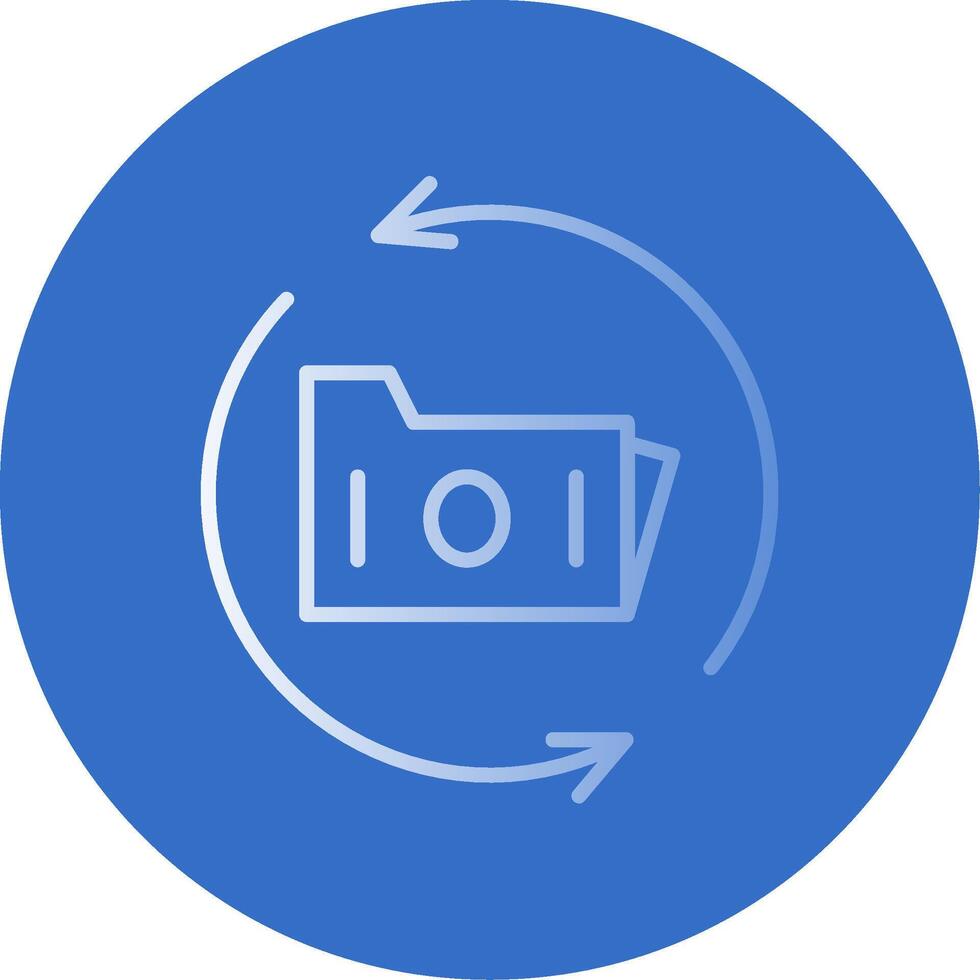Data Backup Flat Bubble Icon vector