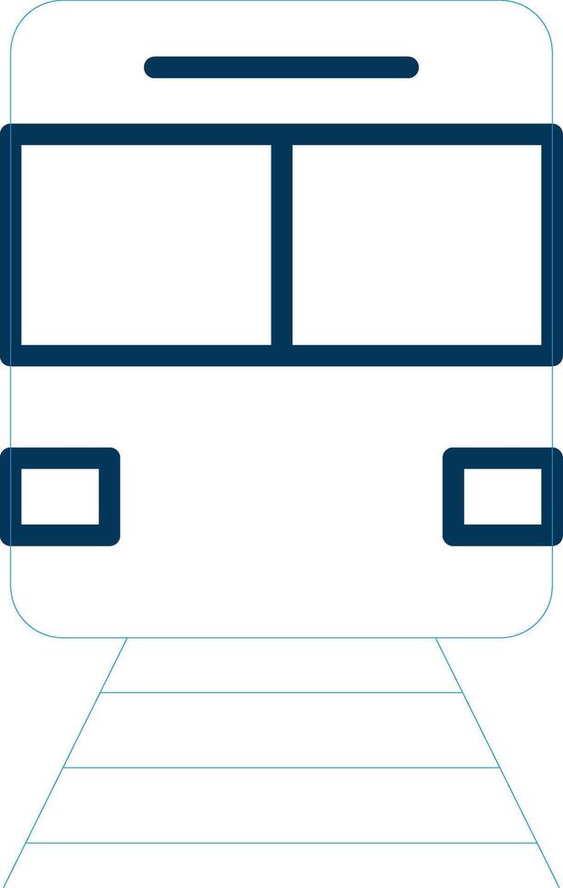 Train Line Blue Two Color Icon vector