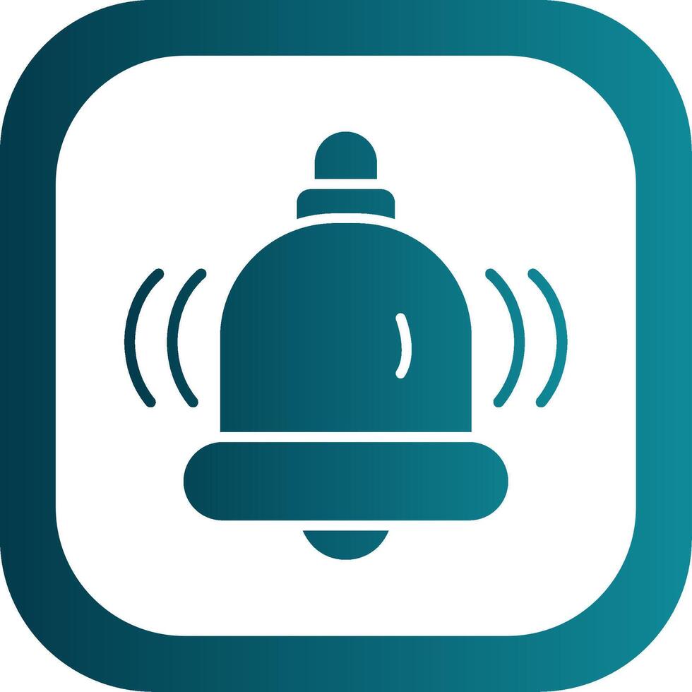 School Bell Glyph Gradient Corner Icon vector