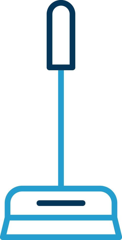 Cleaner Line Blue Two Color Icon vector
