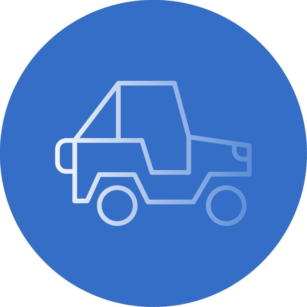 Jeep Flat Bubble Icon vector