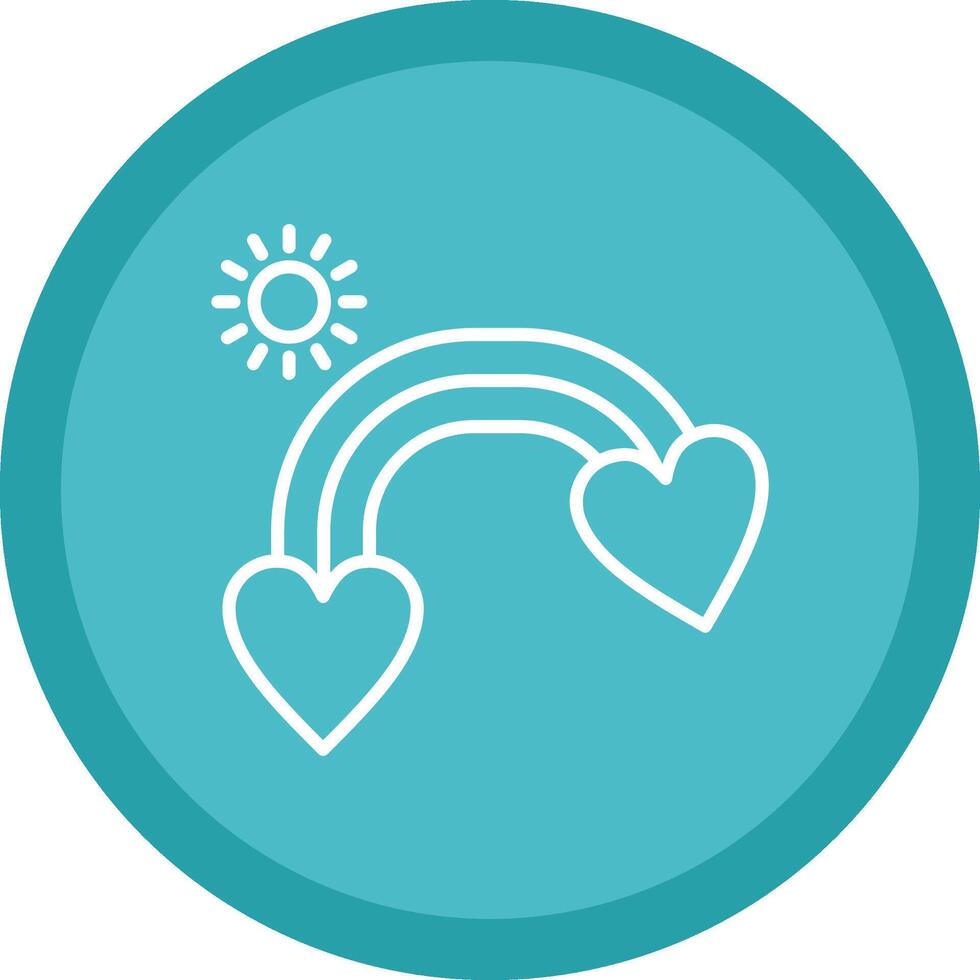 Rainbow Line Multi Circle Icon vector