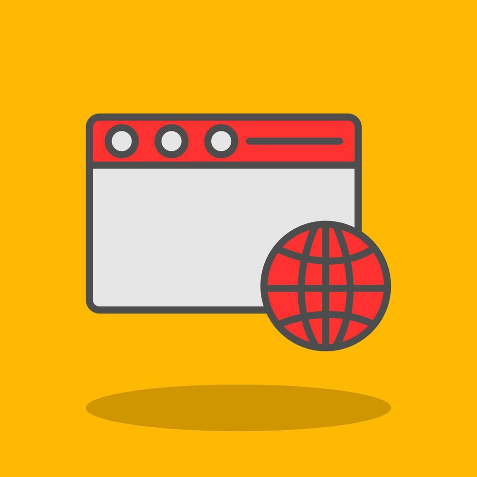 Web Filled Shadow Icon vector