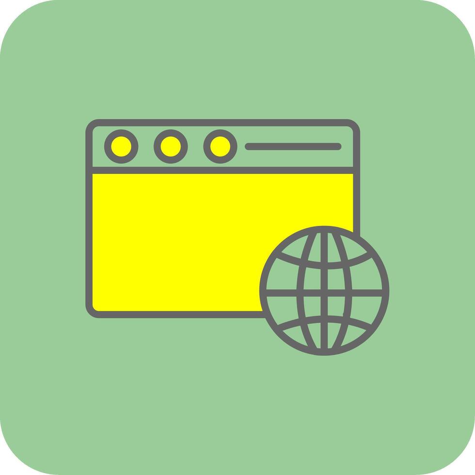 Web Filled Yellow Icon vector