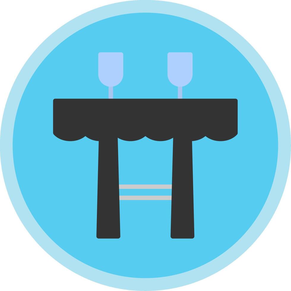 Table Flat Multi Circle Icon vector