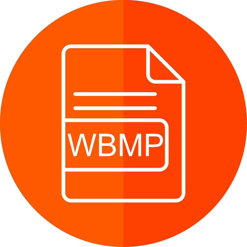 WBMP File Format Line Yellow White Icon vector