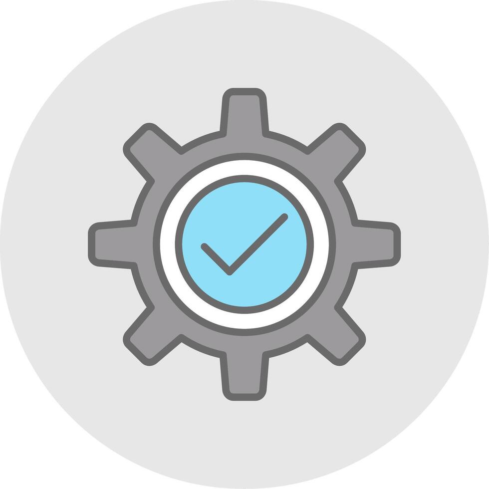 Gear Line Filled Light Icon vector