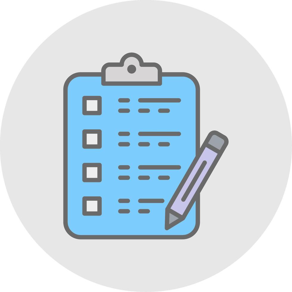 Writing Line Filled Light Icon vector
