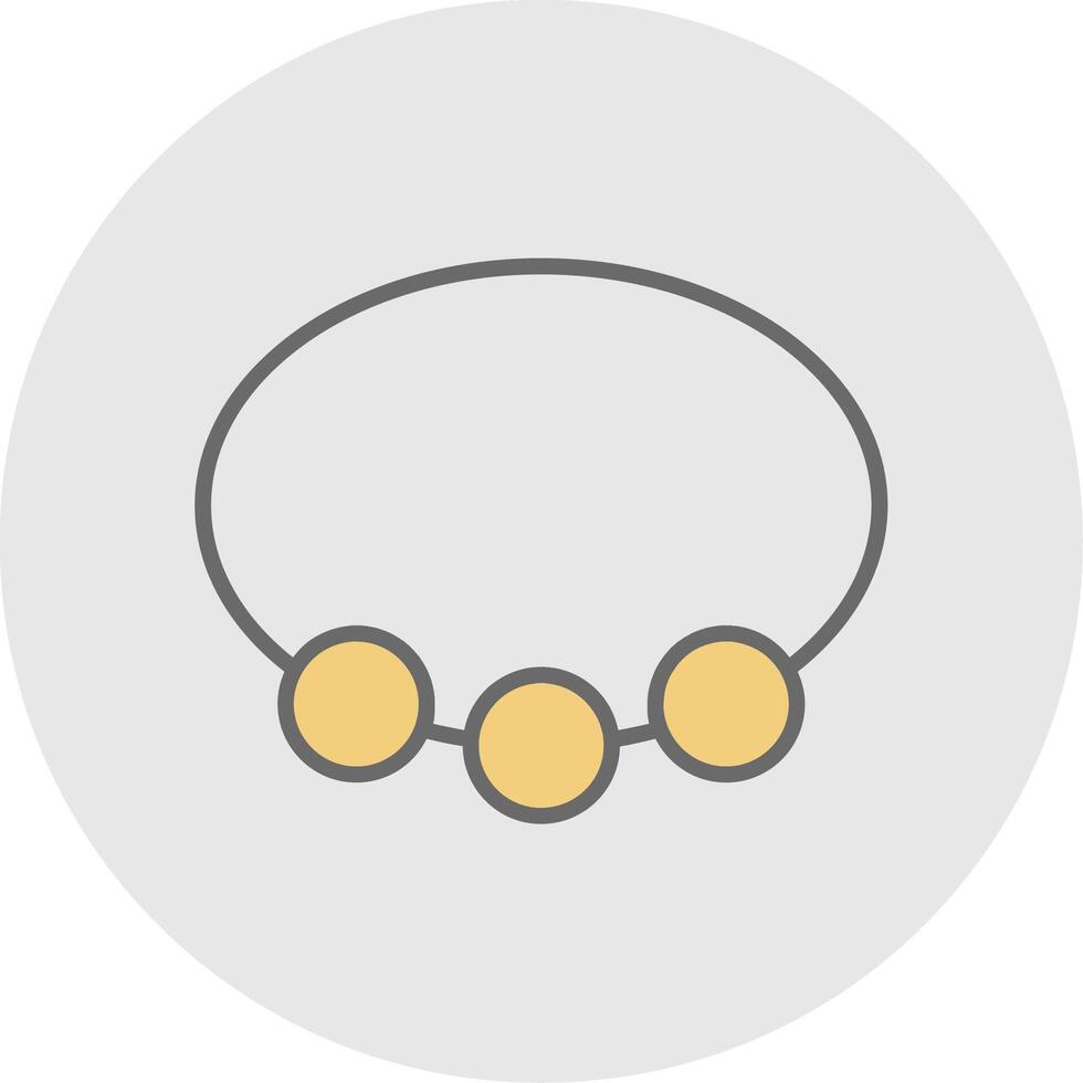 Bangle Line Filled Light Icon vector