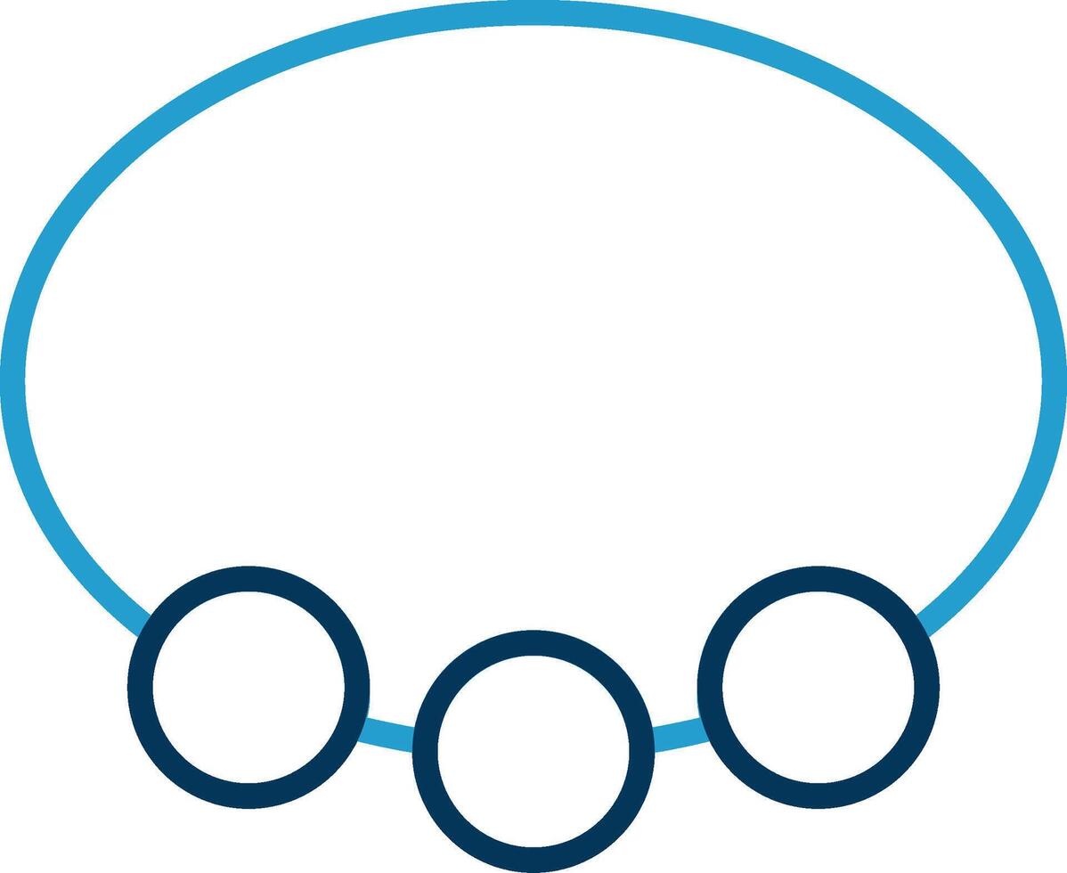 Bangle Line Blue Two Color Icon vector