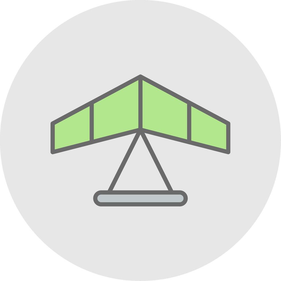 Gliding Line Filled Light Icon vector