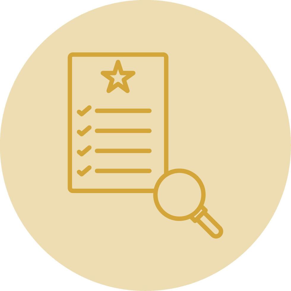 Quality Control Line Yellow Circle Icon vector