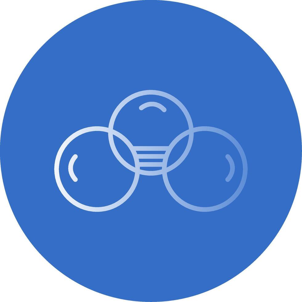 superposición círculos plano burbuja icono vector