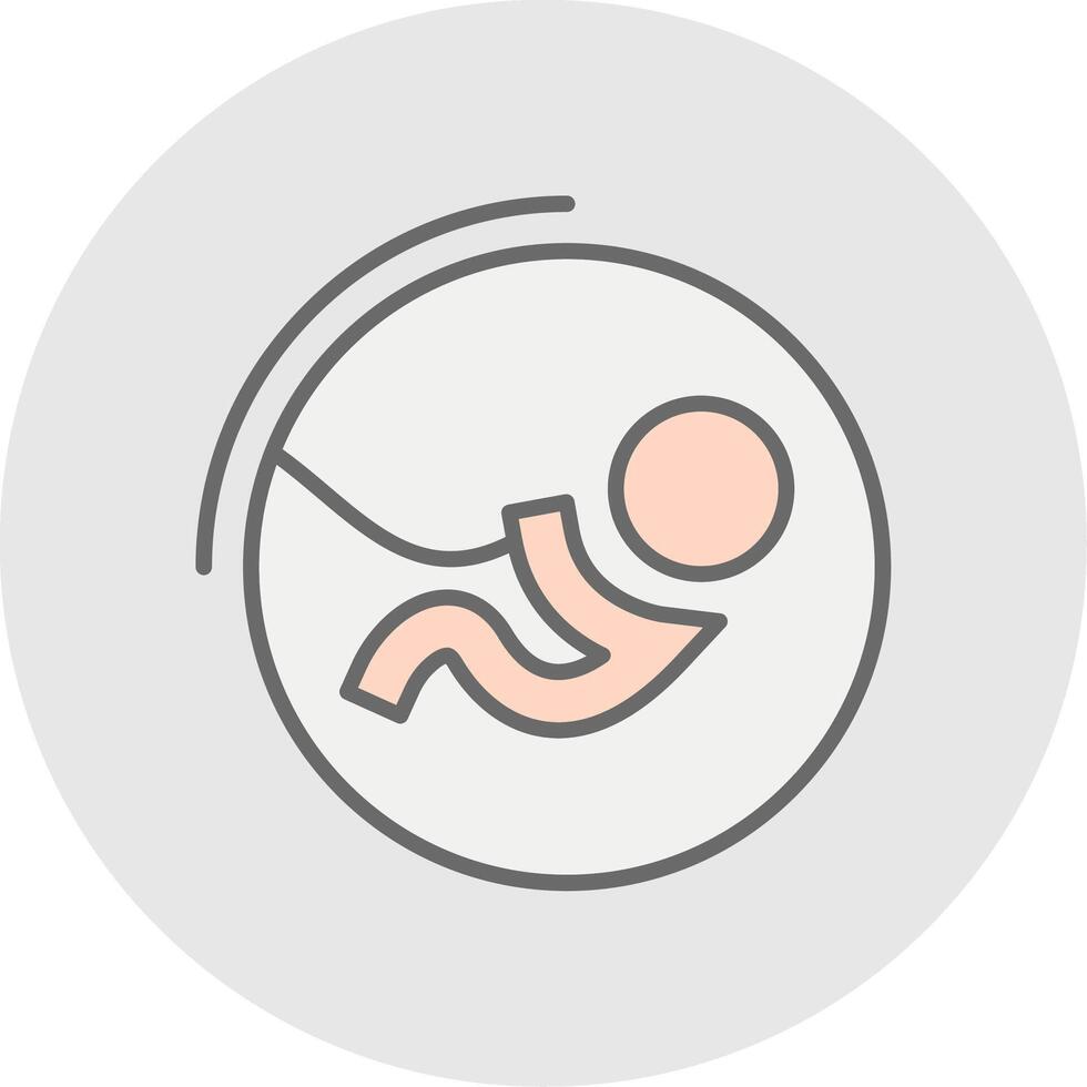 Fetus Line Filled Light Icon vector