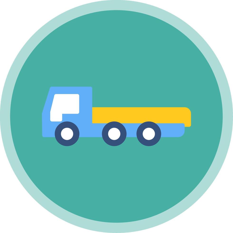Truck Flat Multi Circle Icon vector
