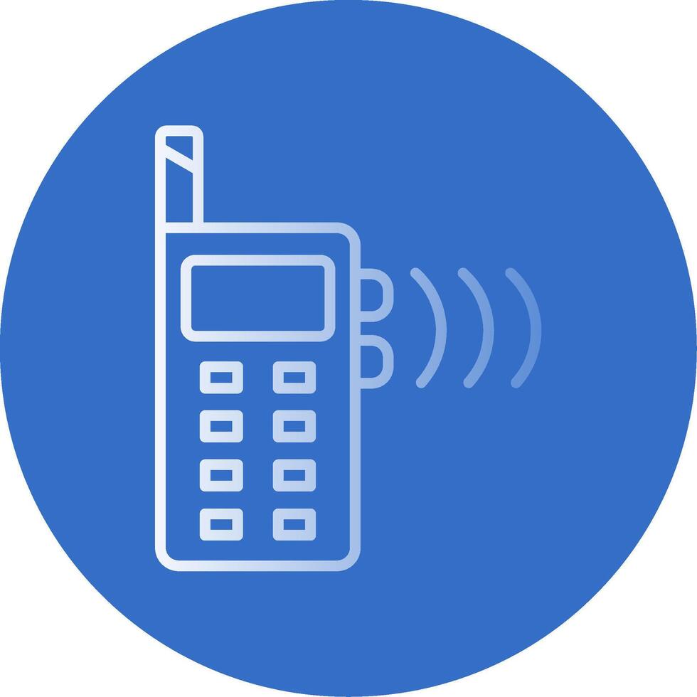 Walkie Talkie Flat Bubble Icon vector
