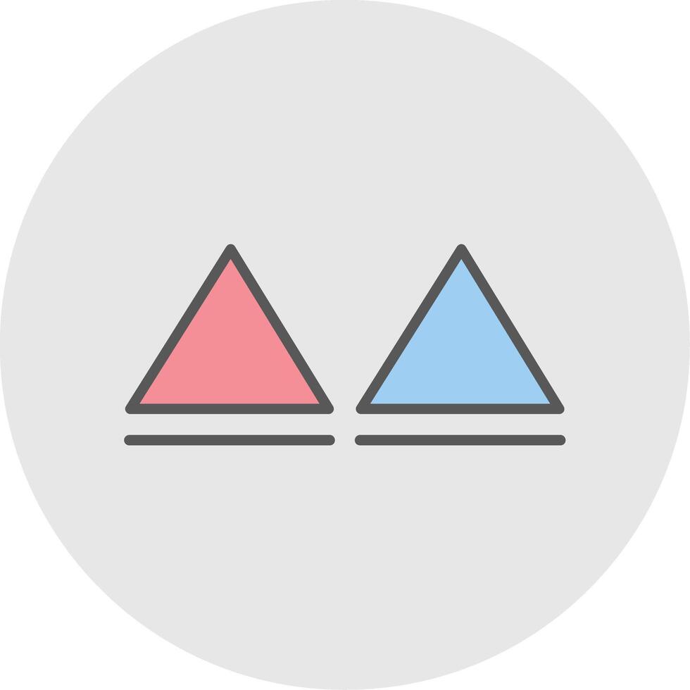 Triangles Line Filled Light Icon vector