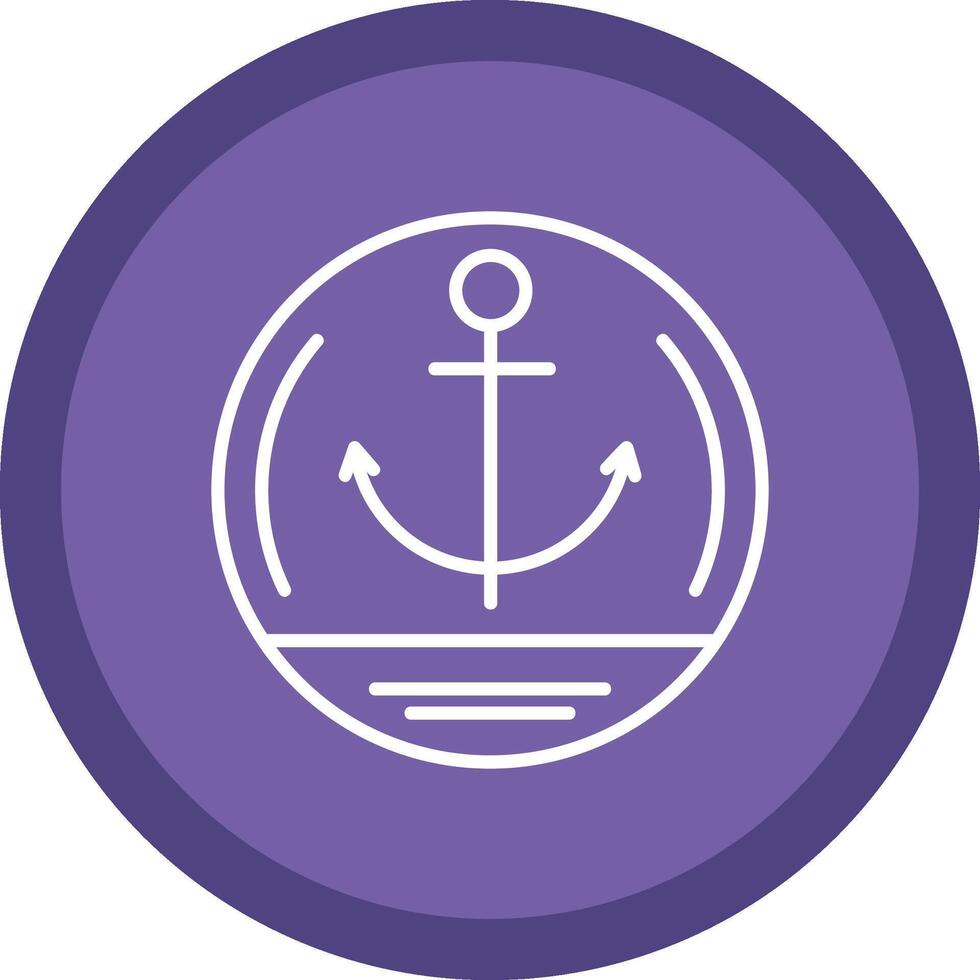 Anchor Line Multi Circle Icon vector