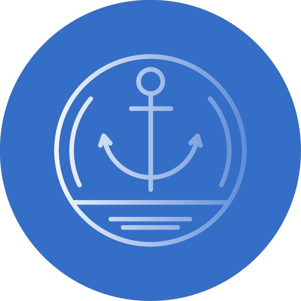 Anchor Flat Bubble Icon vector