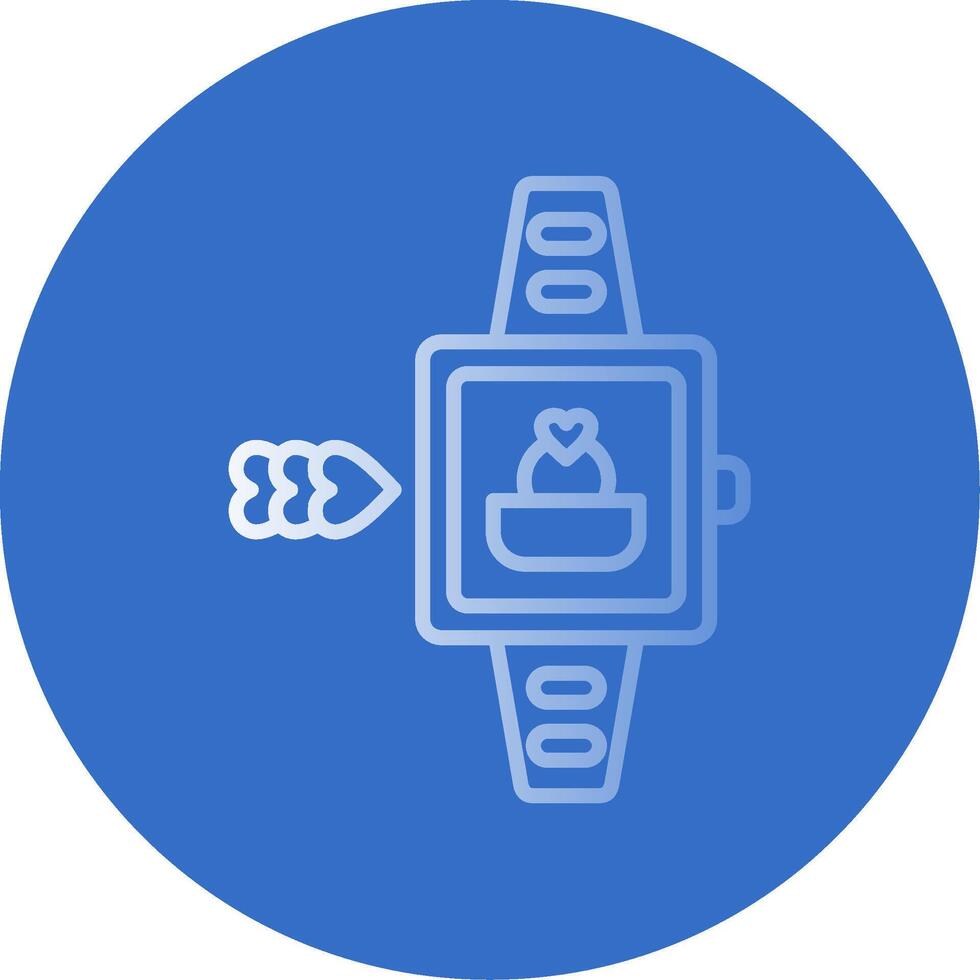 Smart Watch Flat Bubble Icon vector